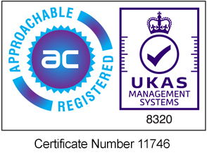 Approachable Registered and UKAS Logo